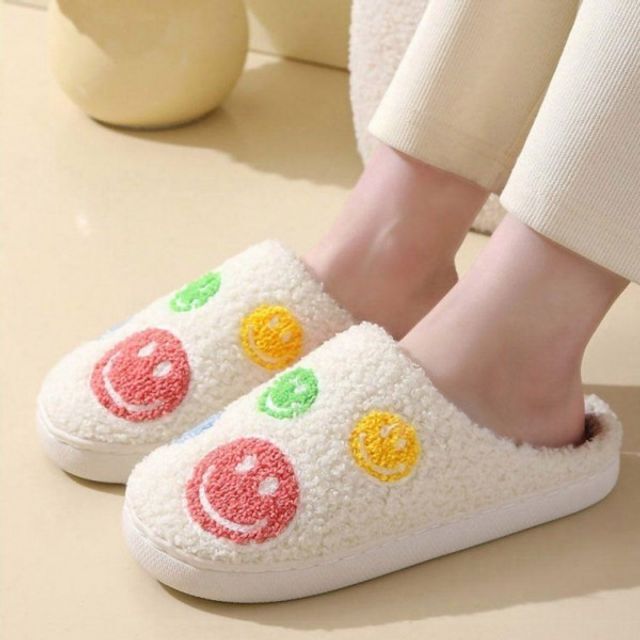 지오벤처스 논슬립 인기 여성 거실 사무실 감성 스마일 뽀글이 보