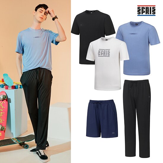 남성 썸머 COOL 에슬레져 상하의 5종세트