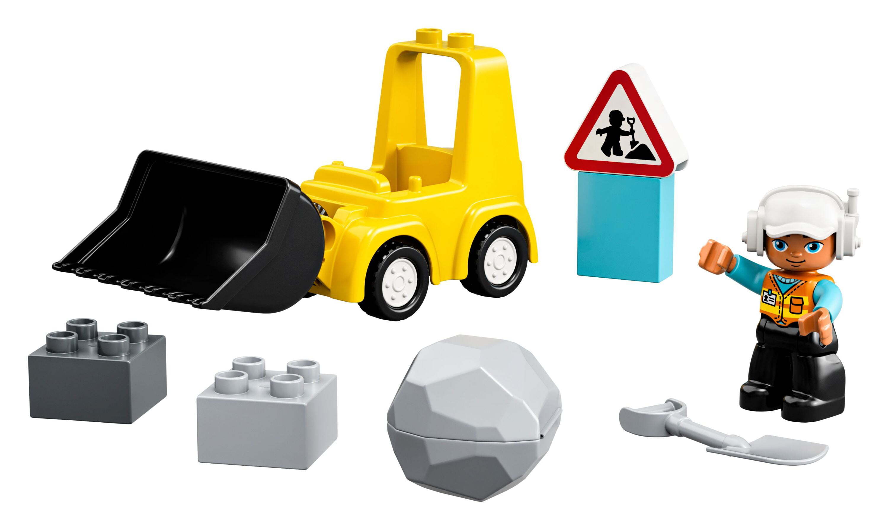 월마트 보드엠 레고 듀플로 타운 불도저 건설 차량 10930 장난감 세트, 조기 개발 및 활동 장난감, 유아용 선물, 2세 이상 남아 및 여아