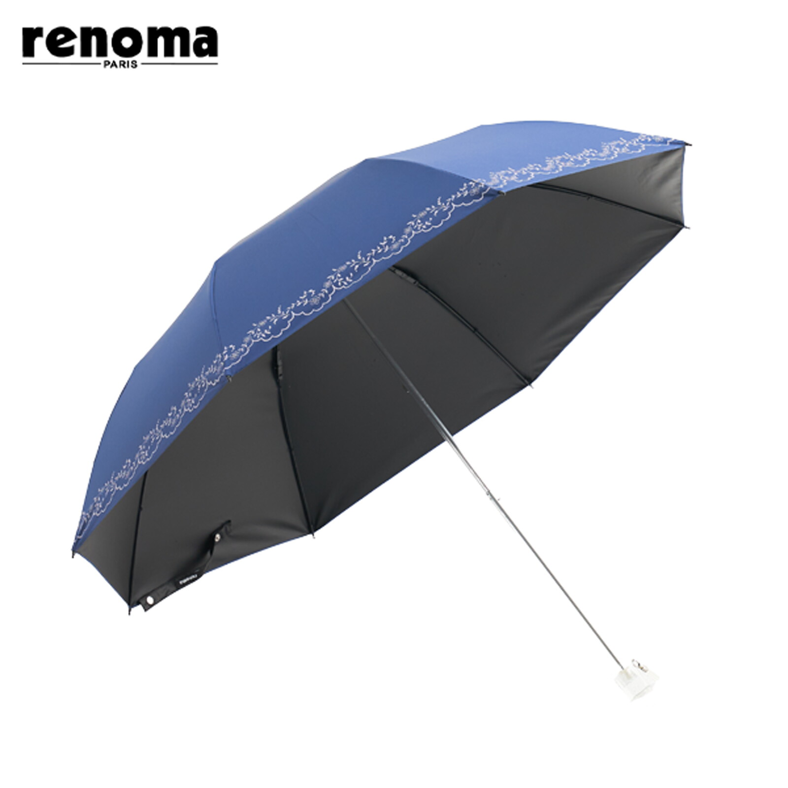 레노마_우양산 들꽃 패턴 자외선 차단 차광율 99.9 암막 2단 수동 양우산 (우산 겸 양산) RSP-2502