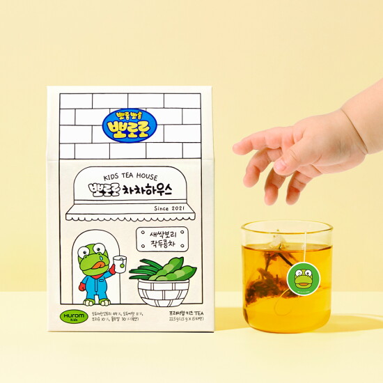 [휴롬키즈]뽀로로 차차하우스 휴롬키즈 새싹보리작두콩차 15티백X3팩
