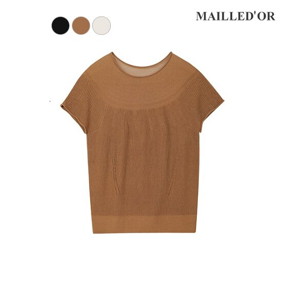 [홈쇼핑인기]마예도르 시스루넥 홀가먼트 니트 1종