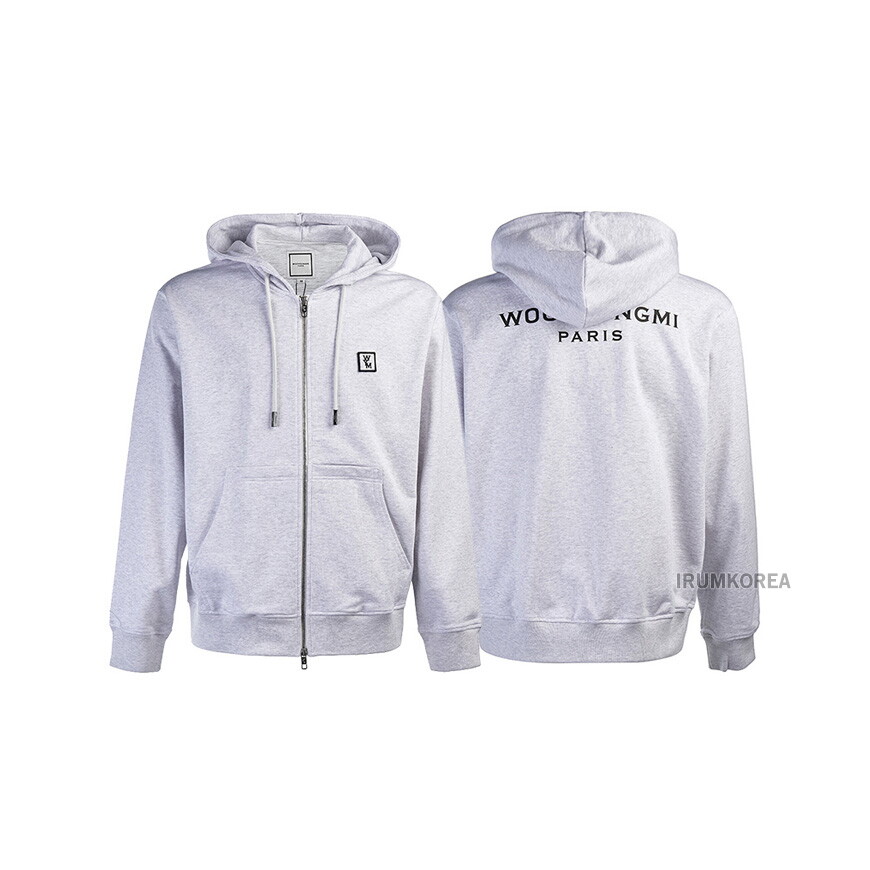 비아델루쏘(아울렛) (WOOYOUNGMI) FW24 남성 백로고 후드 집업 W243TS47 740G