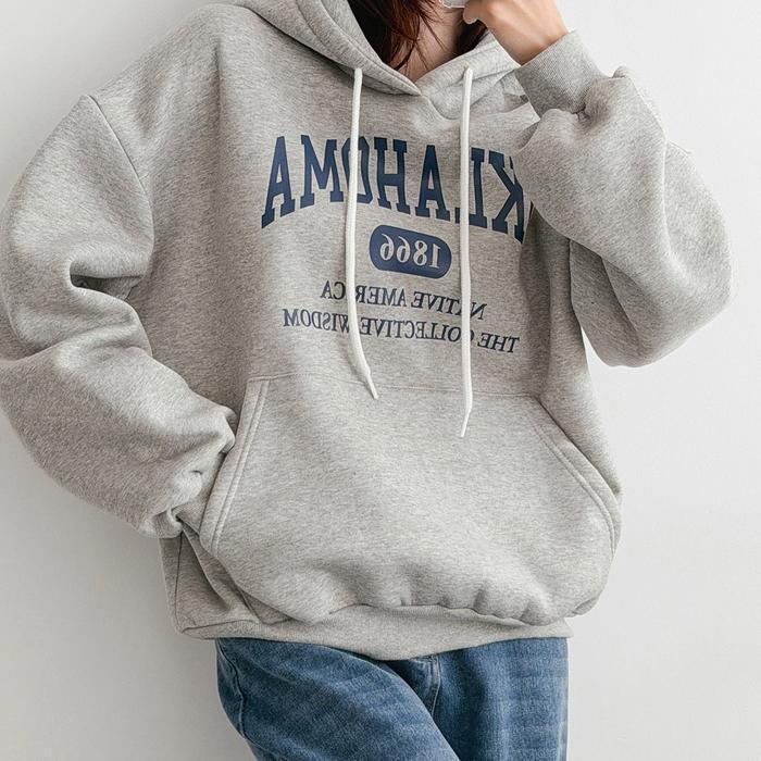 강물처럼 아이우먼 기모오클라후드티셔츠 NSV732M511 빅사이즈