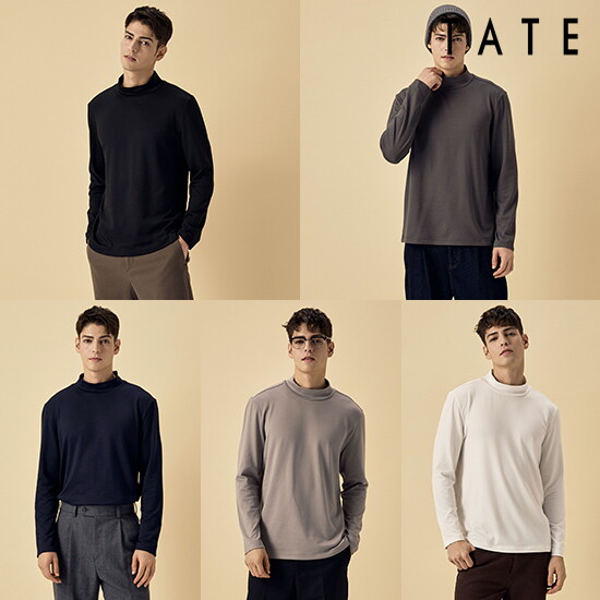 [테이트]◎25FW 남성 기모 터틀 티셔츠 5종