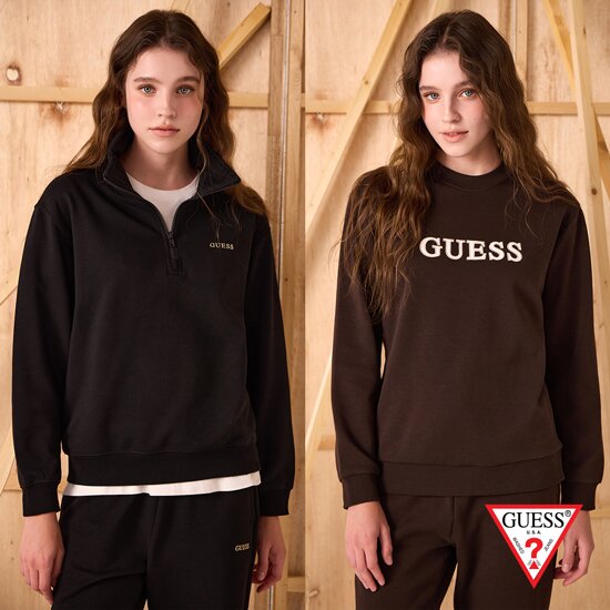 [게스 언더웨어] 26FW 게스 GUESS 여성 기모 셋업 2세트