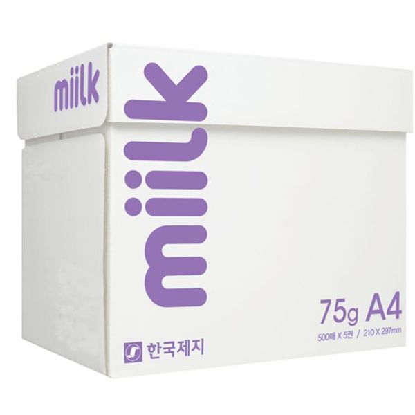 브이와이 [하프클럽/브이와이]밀크 복사용지 A4 80g 500장 5권(1박스)