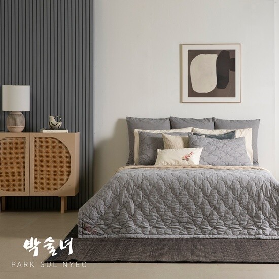 [박술녀][Q]양모 피그먼트 이불 겸 패드 1장_연모(戀慕)