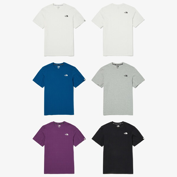 노스페이스화이트라벨 공용 데일리 로고 반팔 라운드티 NT7UN15