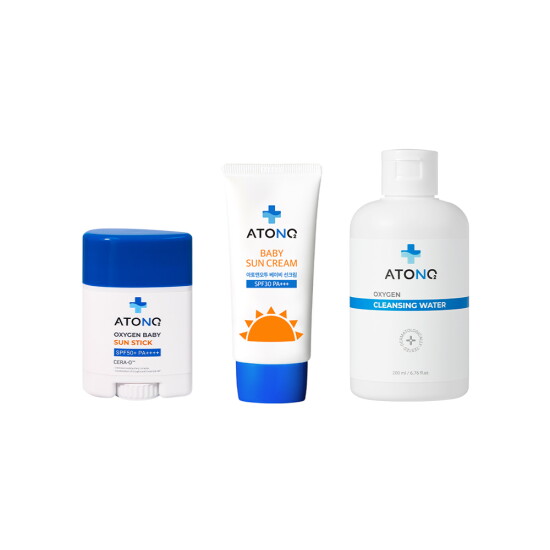 [아토앤오투][아토앤오투] 베이비 선크림 + 선스틱 + 클렌징 워터 세트