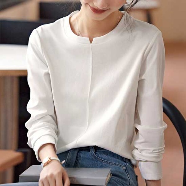 (주)트렌드웍스 하프클럽(패션) [하프클럽/아임럭시]셀리닝-화이트 긴 소매 셔츠