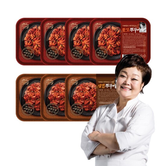[키친스토리]빅마마 이혜정의 아주 맛있는 주꾸미 세트 7팩(주꾸미볶음4팩+주꾸미삼겹살 3팩)