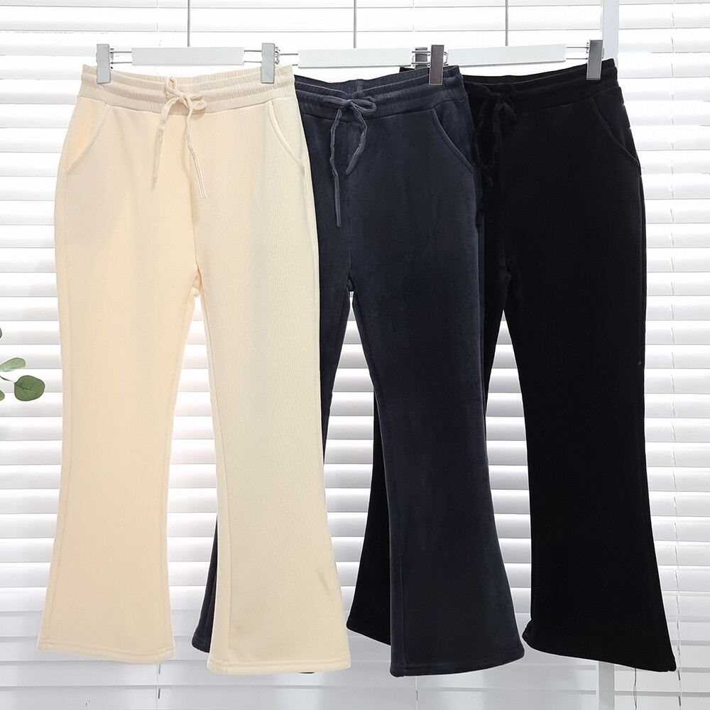 오토쇼핑 제니유 뉴나인 여성용 골덴 부츠컷 밴딩 밍크 기모 코듀로이 팬츠