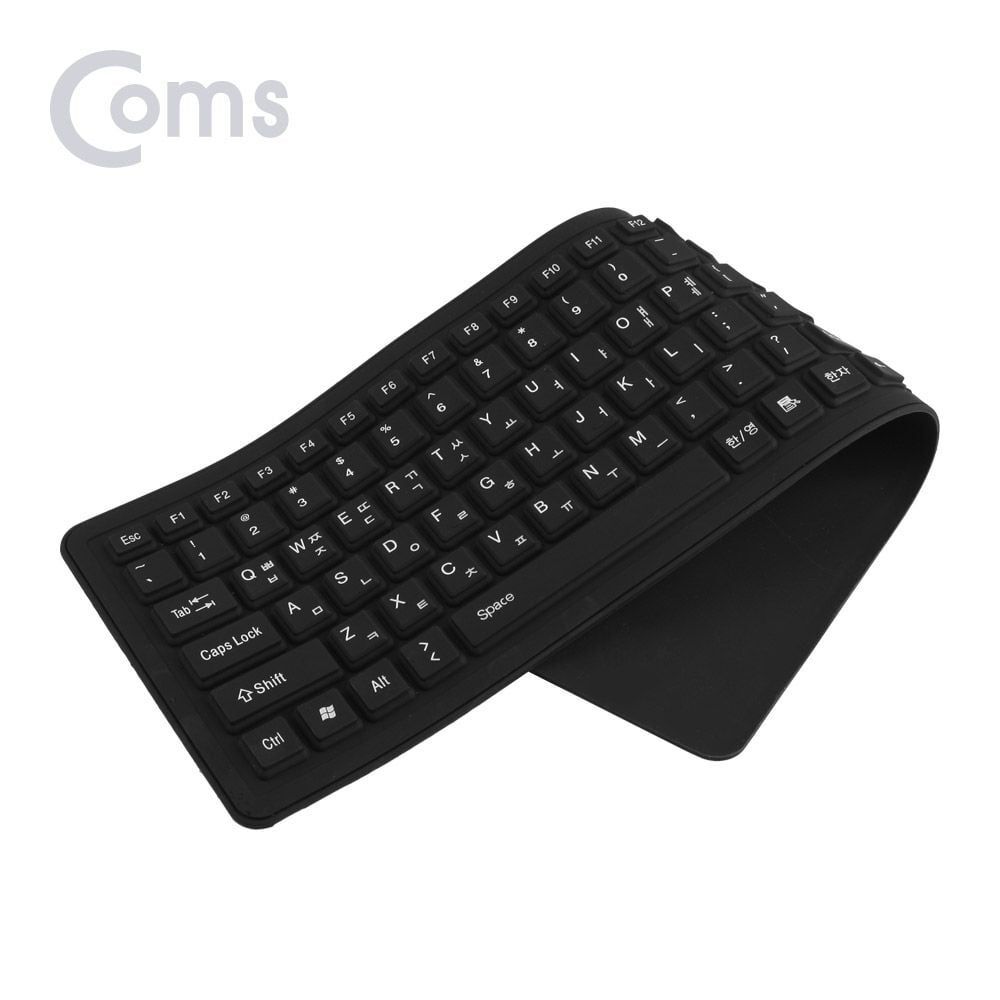 지오벤처스 롤키보드 방수기능 103키 인터페이스 USB 실리콘 블랙