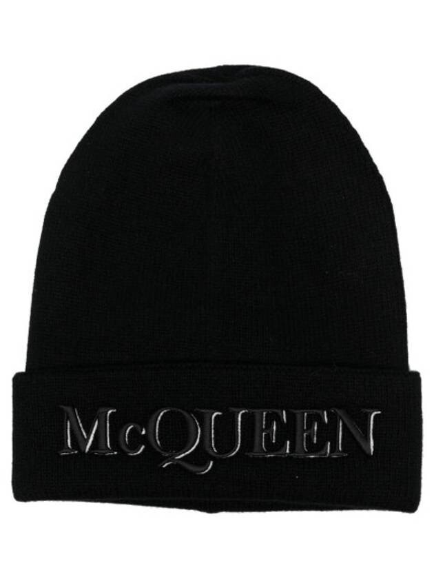 ALEXANDER MCQUEEN 알렉산더맥퀸 라프리마 알렉산더맥퀸 로고 자수 캐시미어 비니 663195 4201Q 1078
