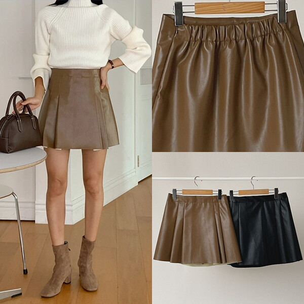 주식회사 강물처럼 아이우먼 [하프클럽/아이우먼]위쉬몰 LT 럽미레더플리팬츠스커트(T245H510) 빅사이즈