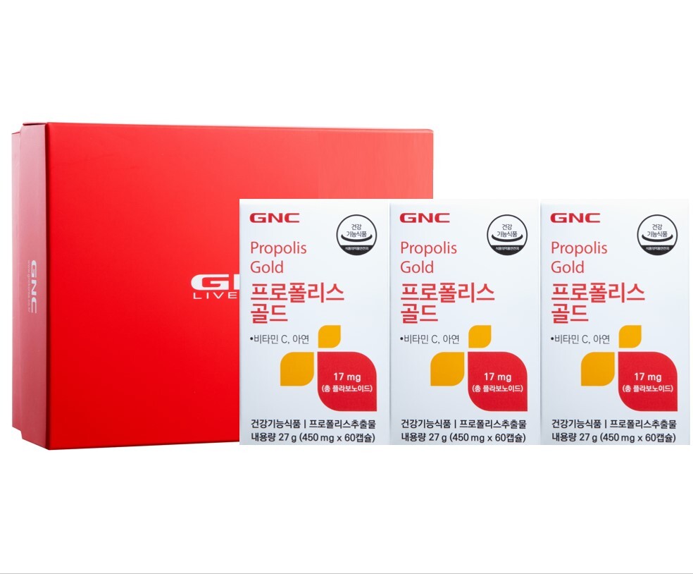 지엔씨 (GNC)프로폴리스골드(450mg60캡슐/60일분)X3개