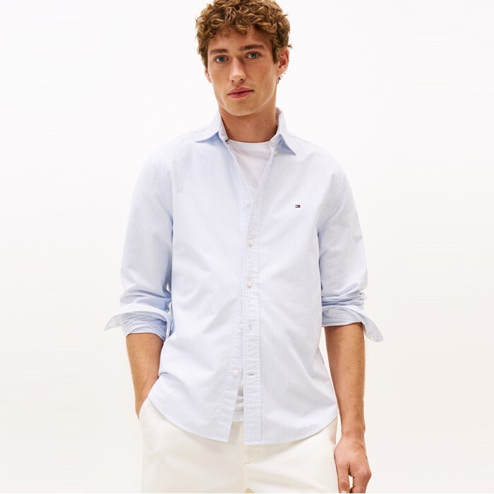 타미힐피거 남성 [공식] [타미힐피거] [Asian regular fit] 헤리티지 스트라이프 셔츠 4종 택1 (T12F6WSH012MT2)