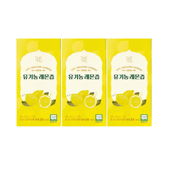 [비타민하우스]비타민하우스 유기농 레몬즙 20g*14포*3박스, 총 42포