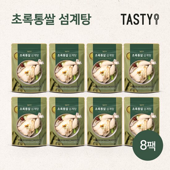 ◆강레오 초록통쌀 수삼 삼계탕 1.2kg*8팩
