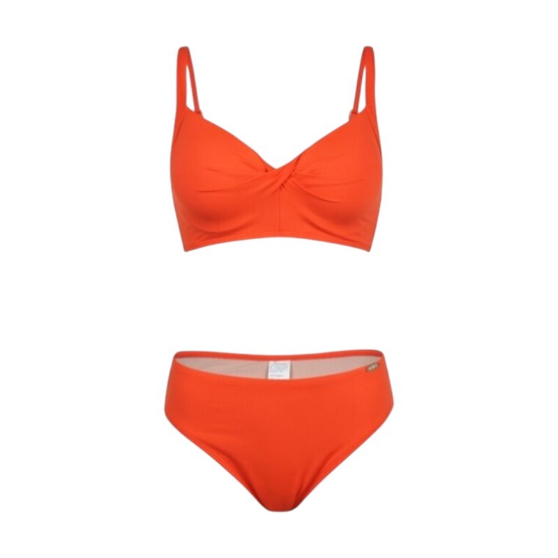 레노마 수영복 여성 비치 셔링 솔리드 비키니 LS2F304-OR