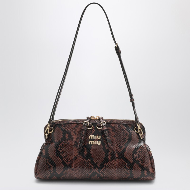 미우미우 미우미우 아이어스 파이톤 가죽 숄더백 5BF130OLO2BN6 F0005