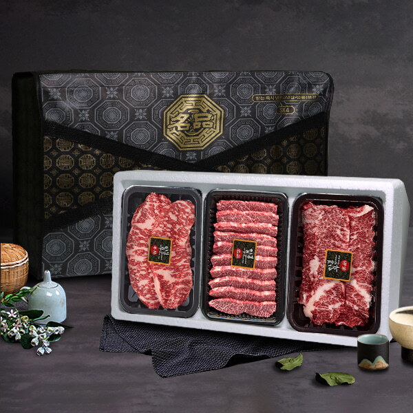 아이원세븐 [수라원] 숙성한우 채끝300,갈비살250g,업진살250g/2등급