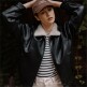[블랭크공삼][블랭크03] padded leather blouson jacket (black)