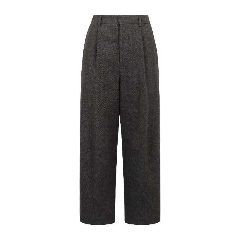 알13 알써틴 울 블렌드 와이드 플리츠 팬츠 R13WR310 R399A