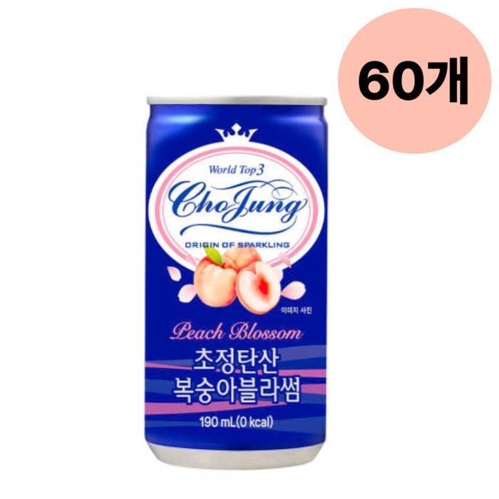 셀러허브 식품 일화 초정 탄산 복숭아 블라썸 캔음료 190ml 60개