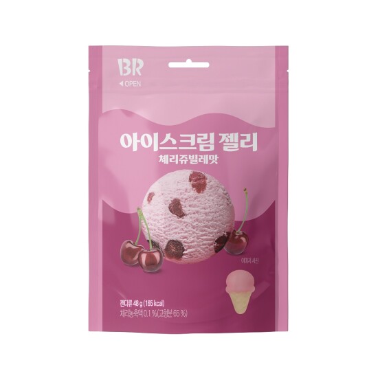 [배스킨라빈스]배스킨라빈스 아이스크림 젤리 체리쥬빌레/레인보우샤베트/베리베리스트로베리맛 48gX8팩