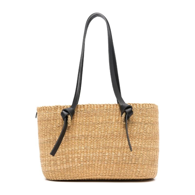 MUUN 무뉴 무뉴 조로 노트 스트랩 위빙 스트로 쇼퍼백 ZORR COT NATURAL