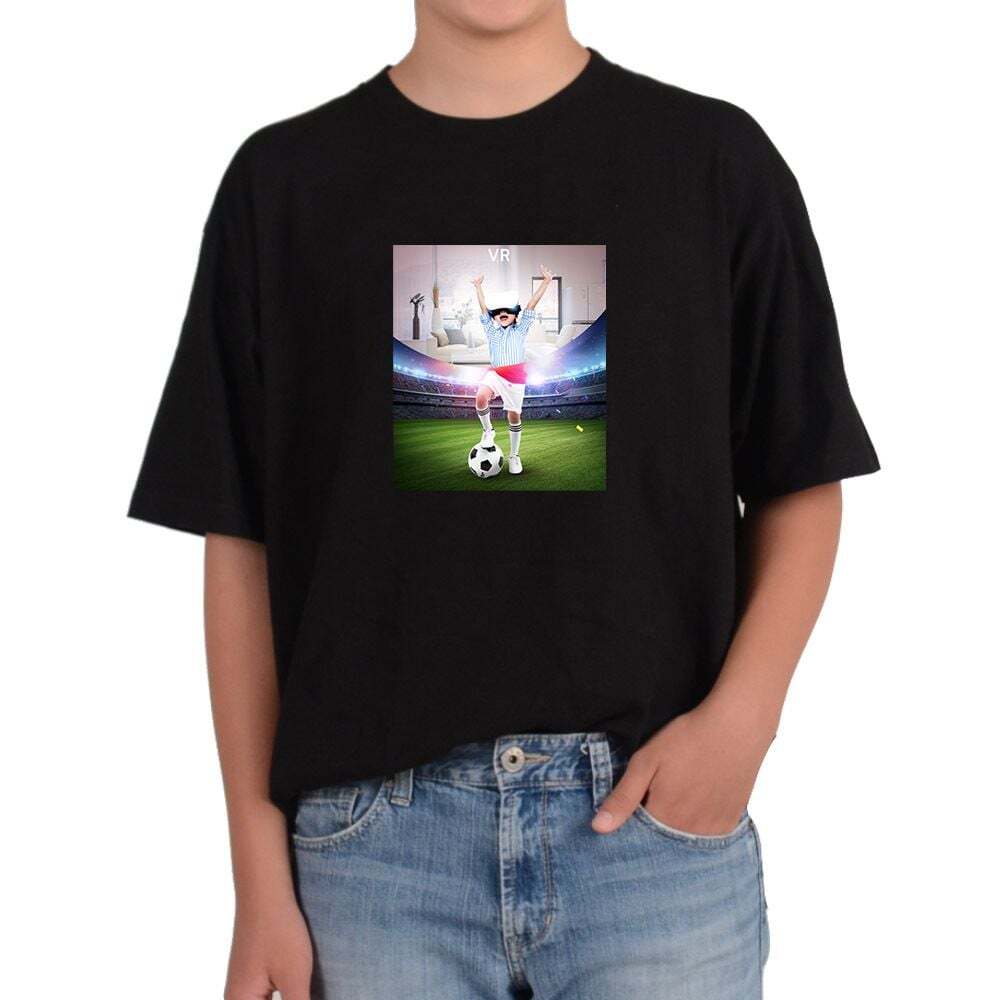 톰스외 오너클랜 반팔라운드 가상세계 축구시합 사커 슛 그림 전사이즈