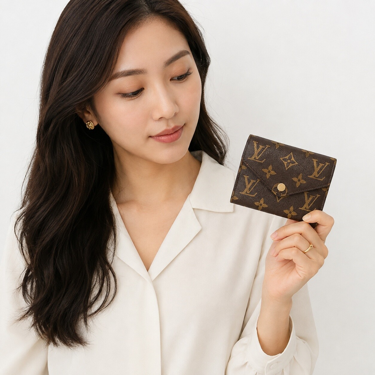 루이비통 루이비통 루이비통 빅토린 월릿 푸시아 핑크 M41938 여성 반지갑