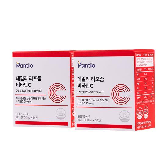 판티오 데일리 리포좀비타민C 보령약국 영양제 리포즘비타민씨 60정, 2개