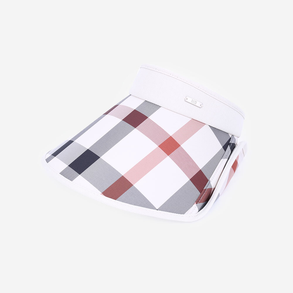 닥스_모자 여성닥스 빅체크 날개형 썬캡 DK46WSP008