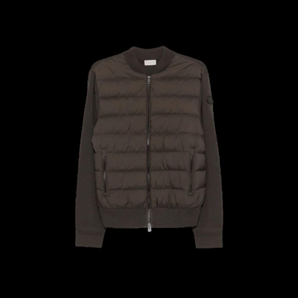 GUCCI 구찌 몽클레어 로고 패치 니트 패딩 남성 브라운 25FW 9B00015 M1131 243