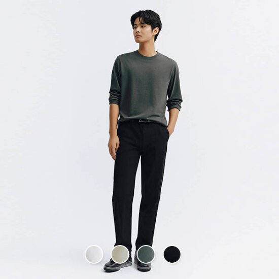 [지오다노] 114922 남자 테이퍼드핏 치노 팬츠