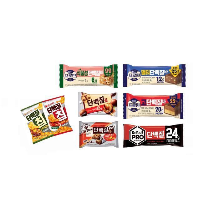 사진 첨부 셀러허브 식품 단백질 스낵 8종 각1개씩 세트 (단백질바, 단백질볼, 닥백질칩, 멀티, 식물성단백질, 고단백, 프