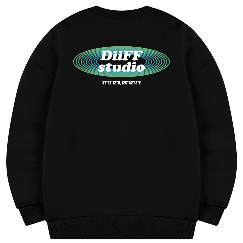 주식회사 마이스탈 디프(남성) [디프][당일발송/타임특가] 디프 라운드레코딩 오버핏 맨투맨 티셔츠 커플 긴팔 빅사이즈 남녀공용 DMD_0030 (6Color)