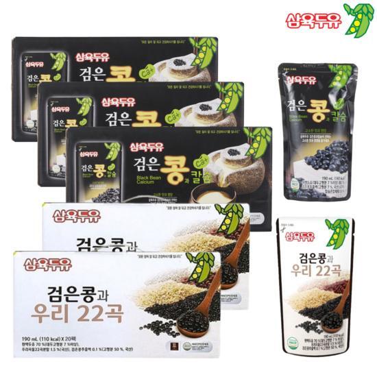 [삼육두유]삼육두유 검은콩과 칼슘 60팩+검은콩과 우리22곡 40팩,  총100팩