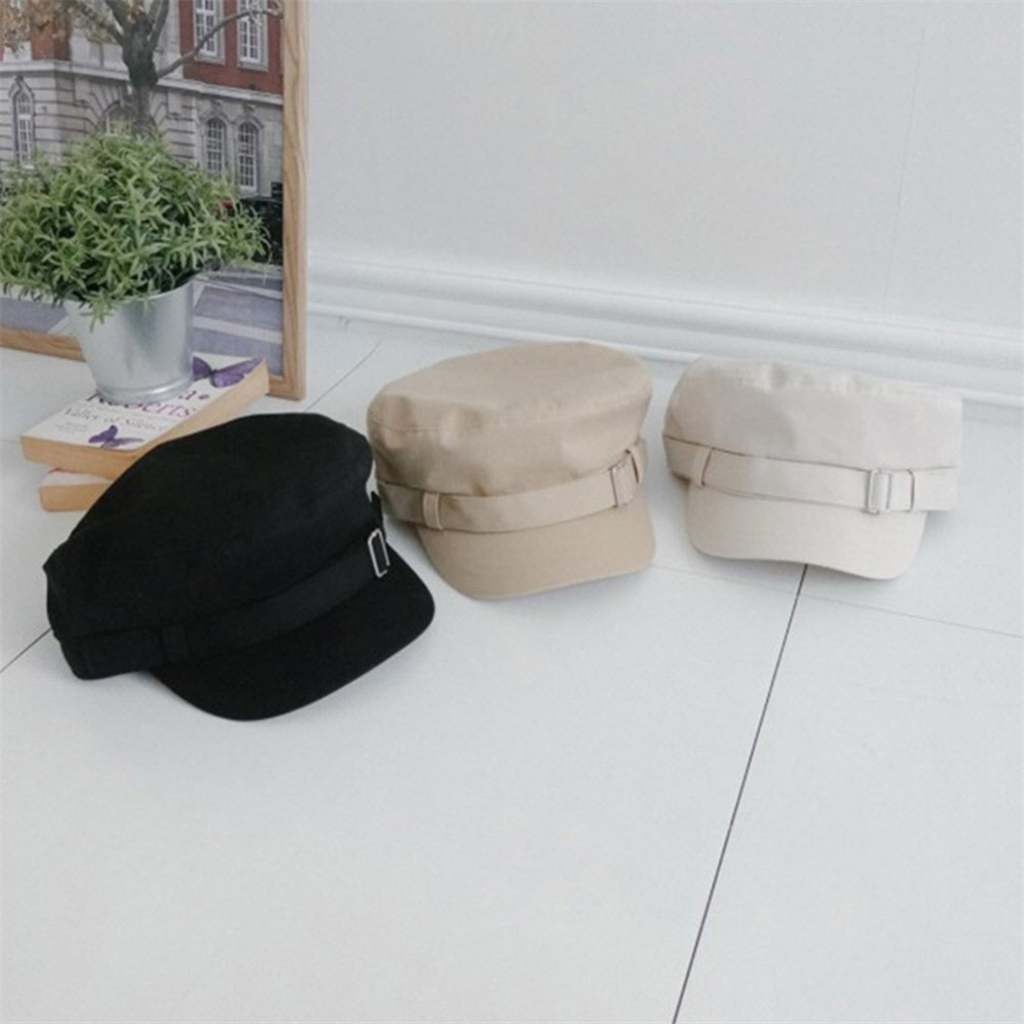 신상-오픈런 여성용 헌팅캡 벨트 코튼 뉴스보이 모자