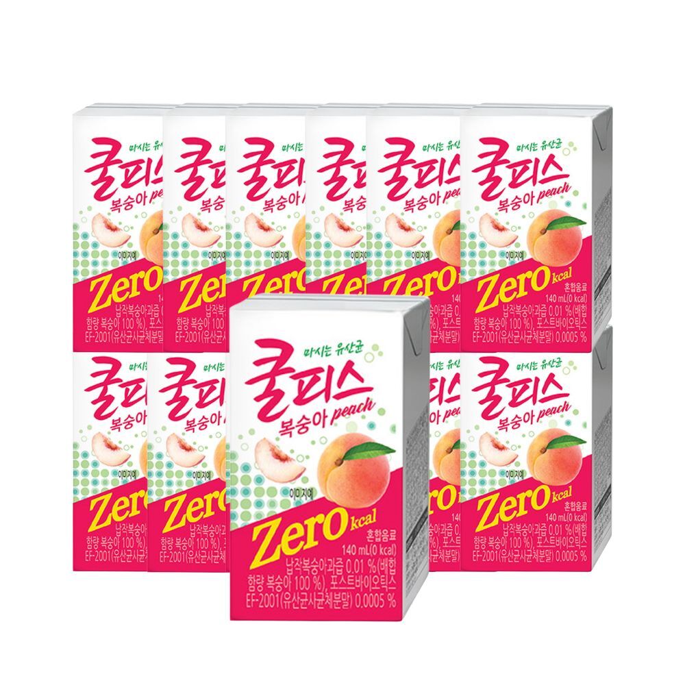 동원F&B ● 동원 쿨피스제로 복숭아 140ML x 12개 (오늘출발+무배) 과즙음료 can 음료수 제로 유산균 비타민 sh