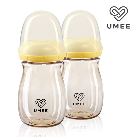 [유미][유미] PPSU 260ml 레벨업젖병 옐로우 2개입 (젖꼭지 미포함)