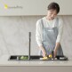 [로렌힐스][무료설치/전고객풀옵션] 스마트 엠보 싱크볼 블랙에디션(3WAY수전+컵세척기+폭포수+칼보관함+도마+세척볼+건조바닥망+올스텐 배수구 세트)