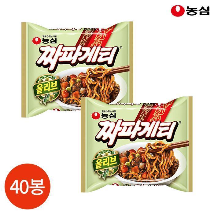 농심 셀러허브 식품 농심 올리브 짜파게티 140g x 40봉