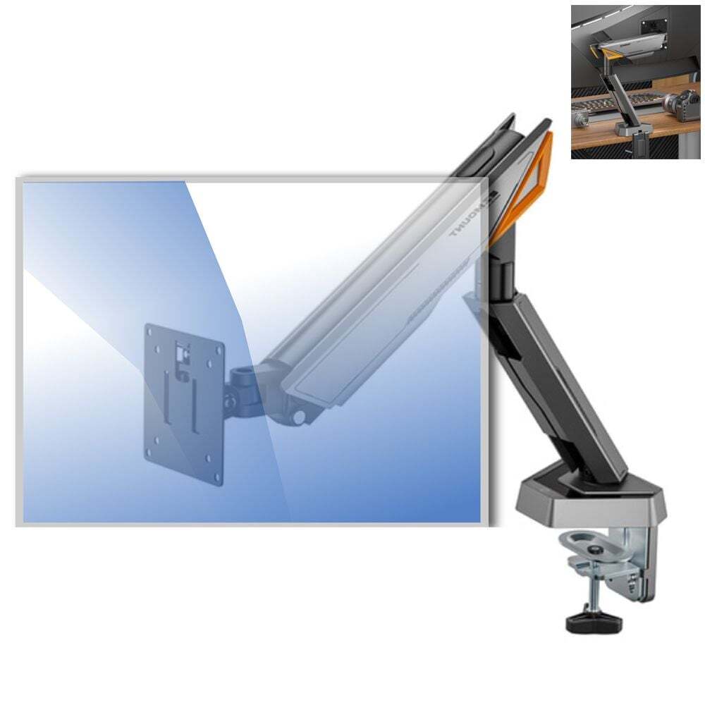 지오벤처스 고중량 모니터암 높은 싱글 풀타입 모니터 거치대 대형 45인치