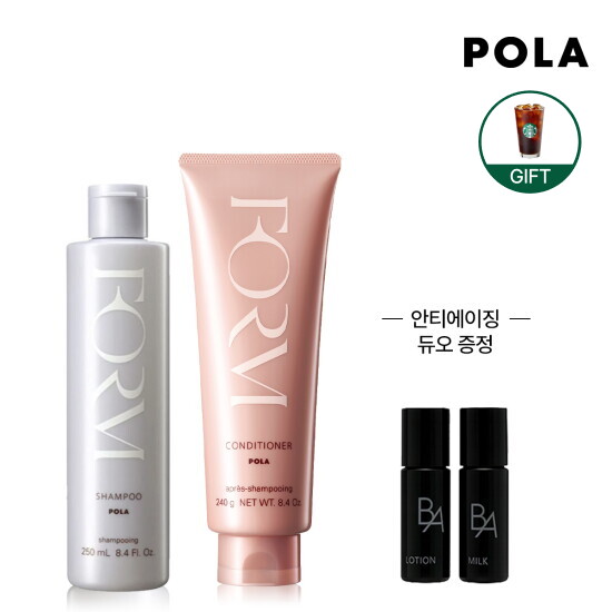 [폴라(뷰티)](라이브) 폼 샴푸 250g  폼 컨디셔너 240g (+안티에이징 듀오 증정)(+스타벅스)