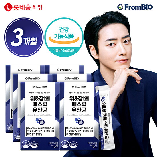 [프롬바이오]●[3개월]위&장엔 매스틱 유산균(3g x 15포 x 6박스)