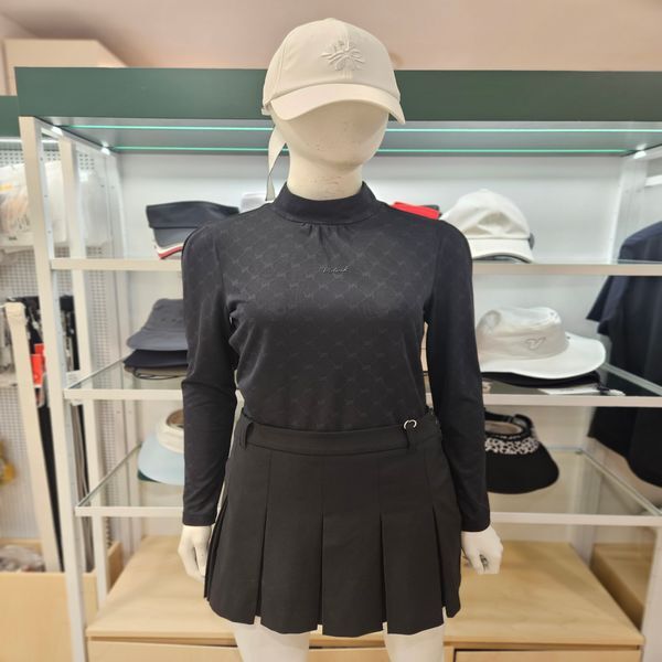 발렌티노 [하프클럽/볼빅]볼빅 여성골프 자가드메쉬 하이넥티셔츠 VLTSP202